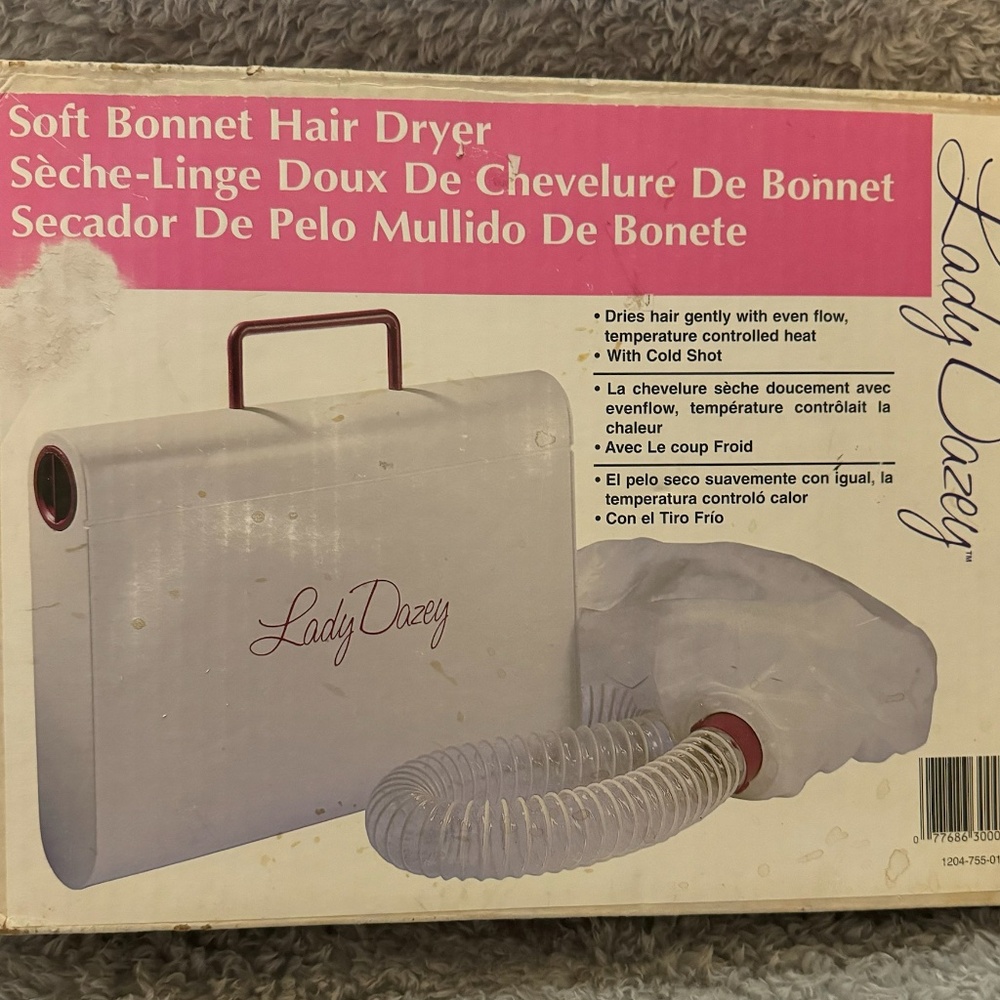 Vintage (1993) Lady Dazey Soft Bonnet Hair Dryer WITH ORIGINAL BOX!